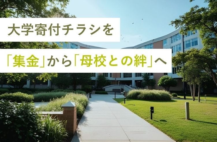 大学寄付チラシを「集金」から「母校との絆」へ。卒業生の保護者に選ばれるお手紙付き振込用紙の力